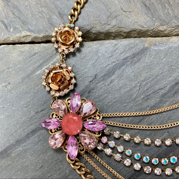 Allen Schwartz Necklce/Floral/MultiColor/Chic/F4-9 - Picture 2 of 5